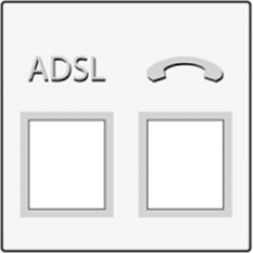 Zentralplatte ADSL - TEL - weiss